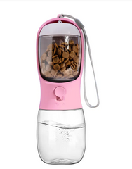 Pawlio portable dog water bottle with built-in drinking tray and leak-proof design for easy hydration on outdoor walks