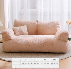 Soft luxury plush cat bed by Pawlio with cozy, cushioned design and raised edges for comfort and warmth.