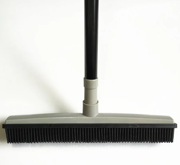 Pawlio Pet Hair Removal Broom Mop with ergonomic handle and sticky hair-catching strips for effective pet hair cleaning on floors.