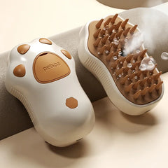 Pawlio™ 3-in-1 Steam Pet Grooming Brush with ergonomic handle and steam vents for effective pet fur grooming and deshedding.