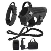 Pawlio Tactical K9 dog harness vest with no-pull design and MOLLE control system, adjustable straps for secure fit.