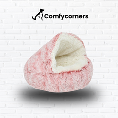 Soft plush Deluxe Pet Bed by Pawlio with cozy cushioning and raised edges for comfort and support.