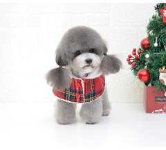 Red knitted Christmas dog turtleneck sweater by Pawlio, featuring festive holiday design for small and medium pets.