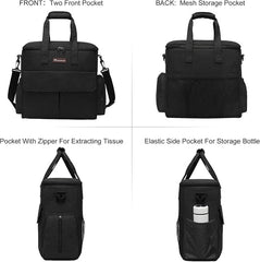 Pawlio™ pet travel bag set with multiple compartments, adjustable straps, and organized sections for dog travel accessories.