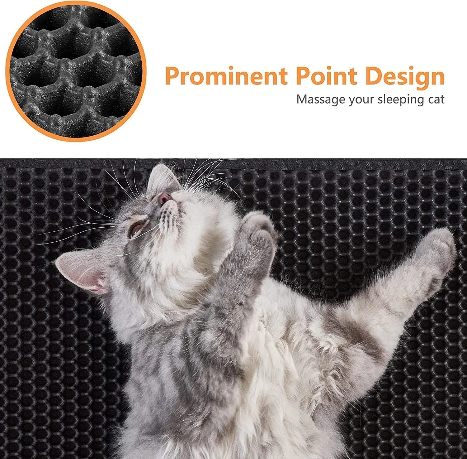 Pawlio™ Premium Cat Litter Trapping Mat with anti-slip backing, designed for easy cleaning and effective litter trapping.