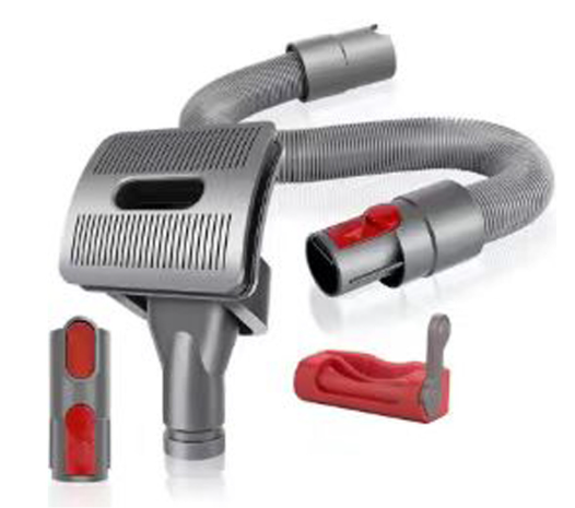 Pawlio PetVac grooming kit with electric vacuum tool, grooming brushes, and accessories for pet hair removal and grooming.