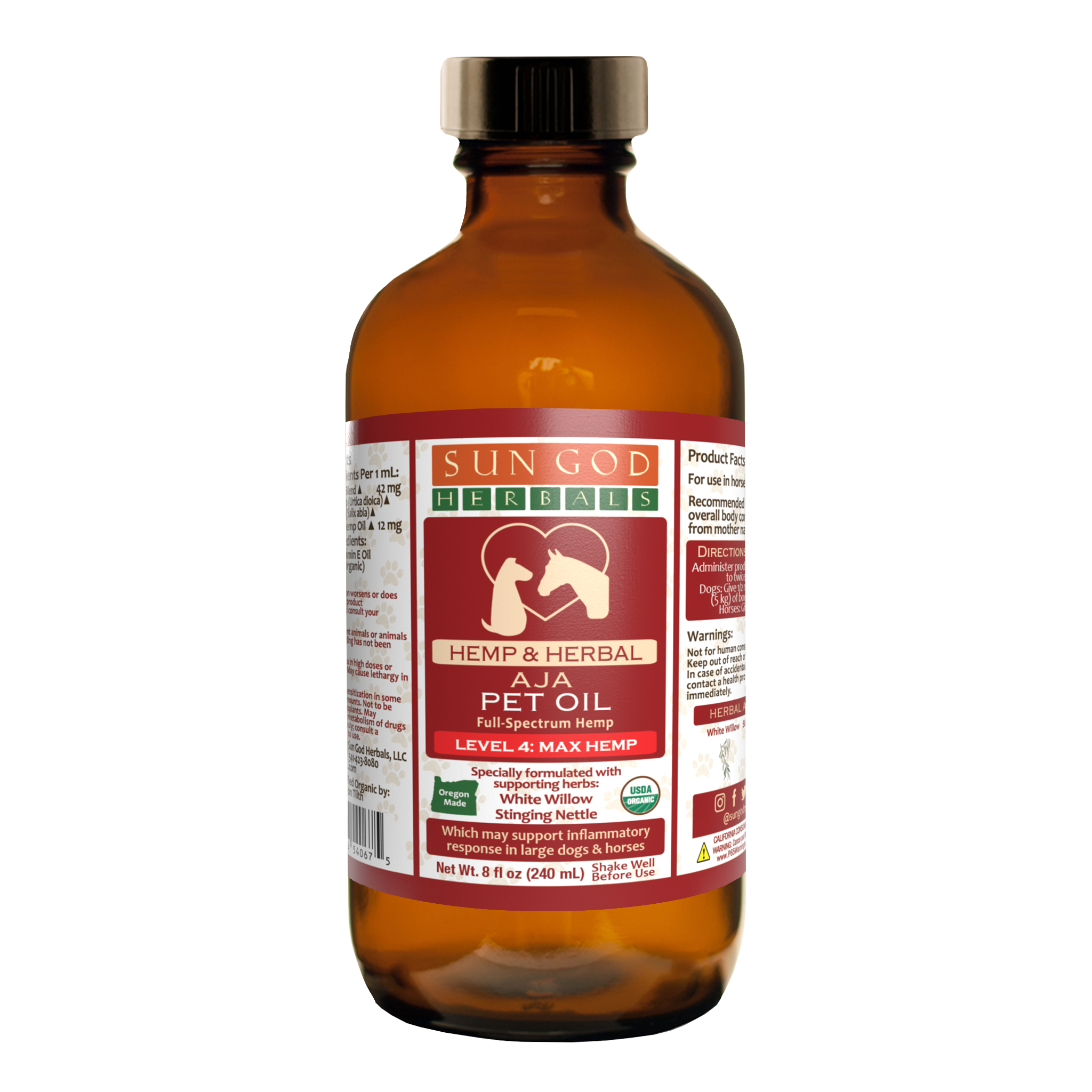 Soothing Hemp Harmony Pet Oil for Large Animals