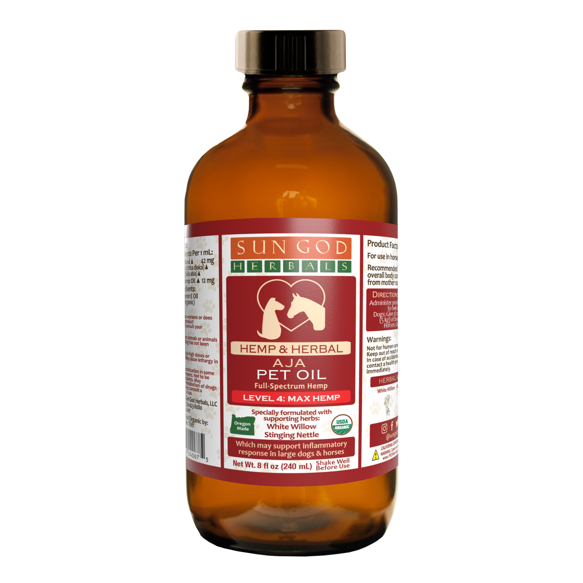 Soothing Hemp Harmony Pet Oil for Large Animals