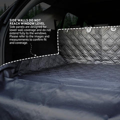 Pawlio™ heavy-duty waterproof SUV cargo liner with textured surface and side flaps for dog trunk protection.