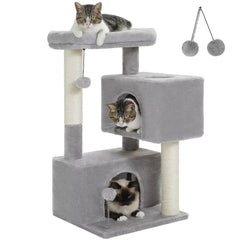 Sturdy Pawlio™ Cat Tree for large cats featuring multiple platforms, sisal scratching posts, and cozy hideouts for indoor play