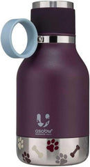 Pawlio™ 3-in-1 pet travel bottle with water dispenser, food container, and foldable bowl for outdoor pet hydration and feeding.