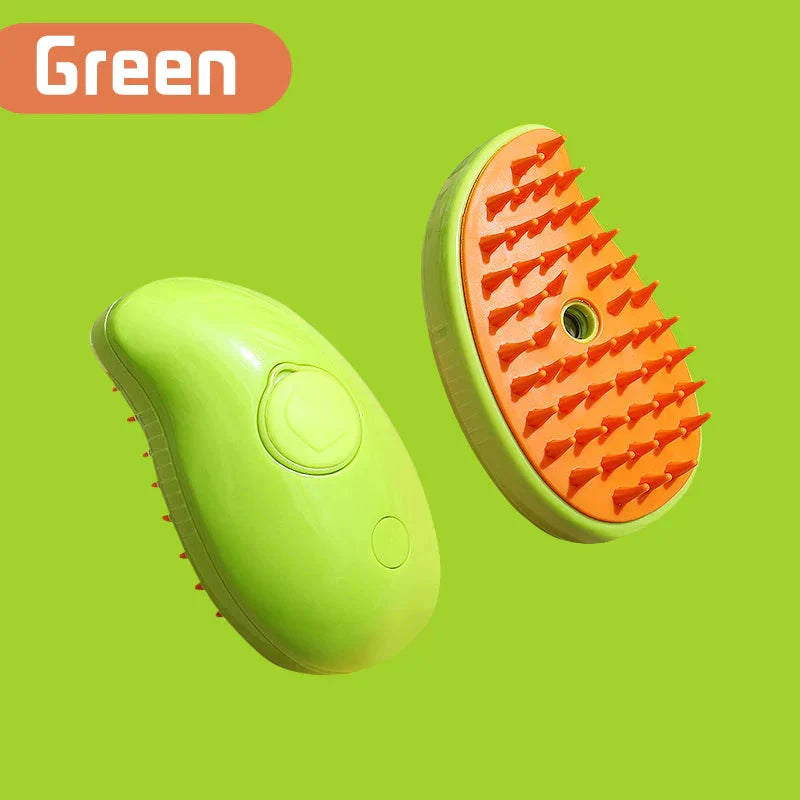 Electric cat and dog steam brush with water spray, rechargeable 3-in-1 pet grooming comb, bys-user-store-22890.