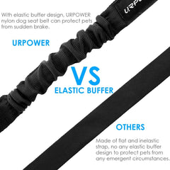 Pawlio™ 2-pack retractable pet car seat belts with shock-absorbing features for secure dog safety during travel.