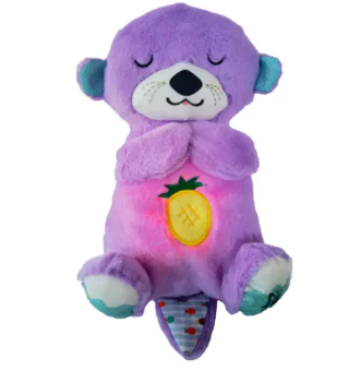 Breathing Glow Plush Otter Music Toy for Babies (One Piece)
