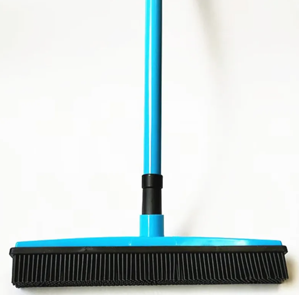 Pawlio pet hair removal broom mop with durable bristles and handle, designed for cleaning pet hair from floors and carpets.