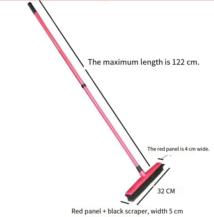 Pawlio pet hair removal broom mop with a wide cleaning head and ergonomic handle for effective pet hair cleanup on floors