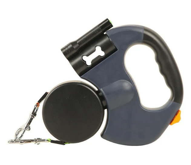 Pawlio double dog leash with adjustable straps and metal clips, designed for walking two dogs simultaneously.