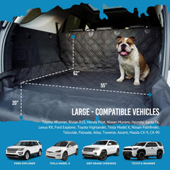 Pawlio™ Heavy-Duty SUV Cargo Liner waterproof dog trunk cover with textured surface and side flaps for vehicle protection