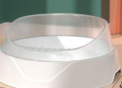 Large Pawlio ComfyCat corner litter box with scoop, featuring high sides and a spacious interior for easy cleaning and cat privacy.