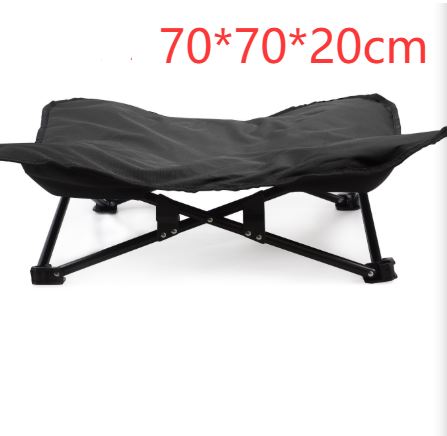 Foldable portable pet bed with elevated design by Pawlio, featuring soft fabric and sturdy frame for comfortable outdoor use.