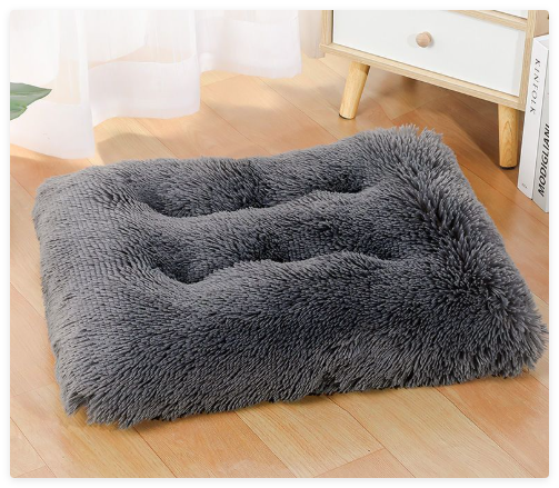 Soft plush pet bed by Pawlio featuring a cozy, cushioned design perfect for small to medium-sized dogs and cats.