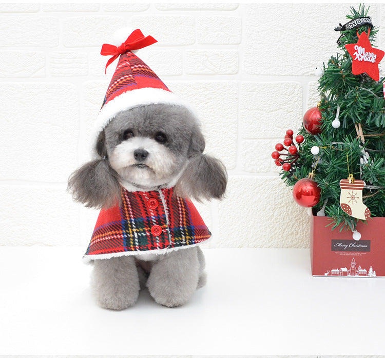 Red knitted Christmas dog turtleneck sweater by Pawlio, featuring festive holiday design for dogs.