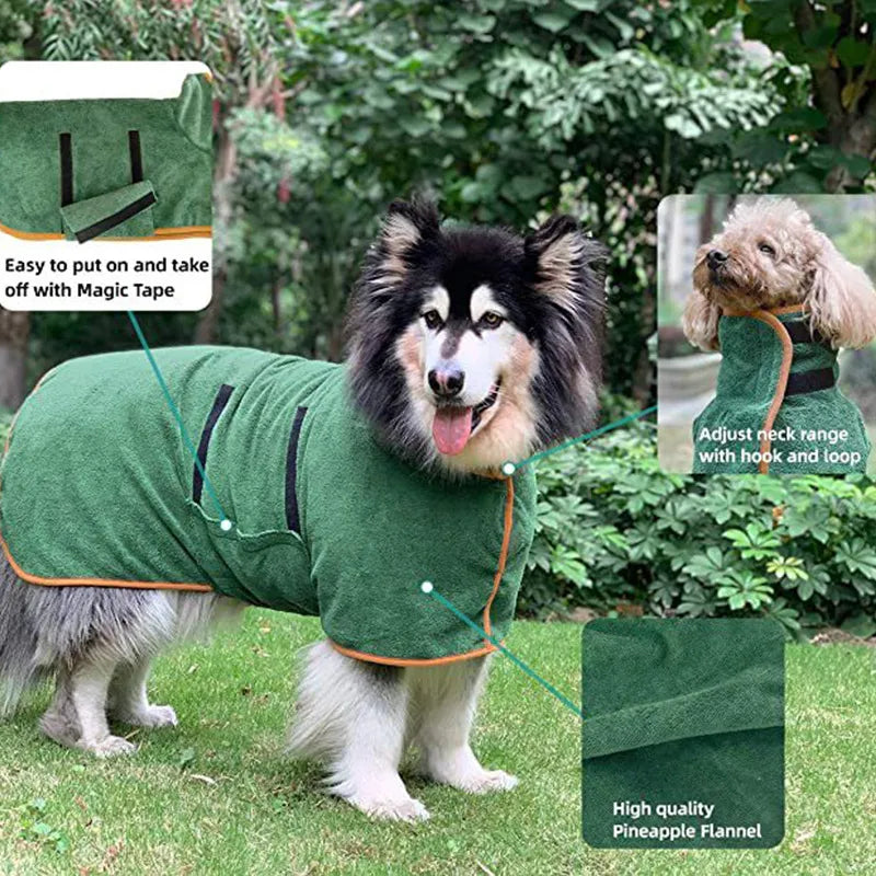 SnuggleSoft Pet Drying Robe