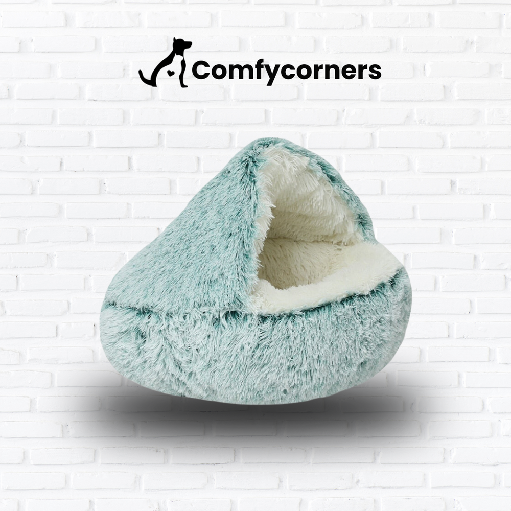 Soft plush deluxe pet bed by Pawlio with cozy cushioning and raised edges for comfort and support.