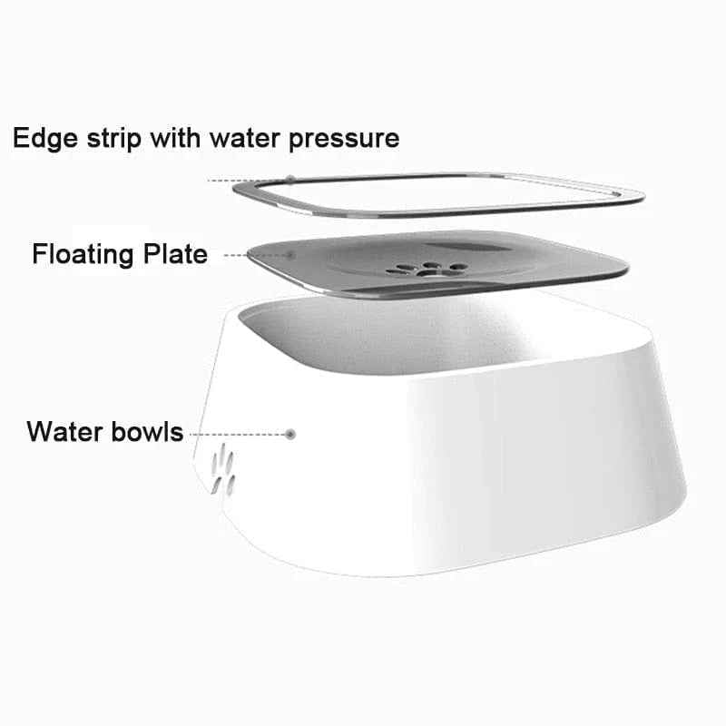 Mess-Free Floating Dog Water Bowl – Slow-Feed, Non-Slip