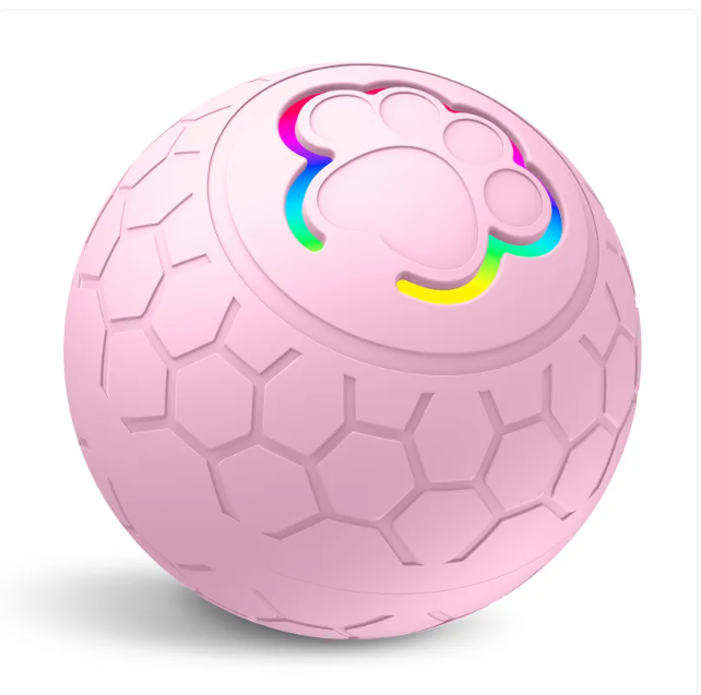 Pawlio™ Smart Bounce Ball, an interactive self-rolling toy for dogs and cats, featuring a durable rubber exterior and vibrant colors.