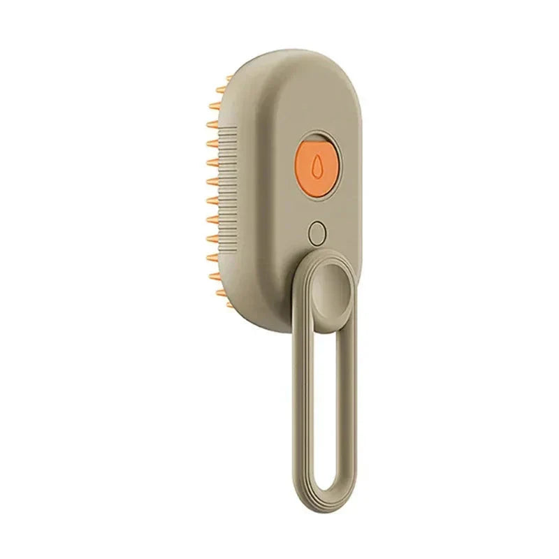 Electric cat and dog steam grooming brush with water spray, USB rechargeable, 3-in-1 pet grooming comb for cats and dogs.