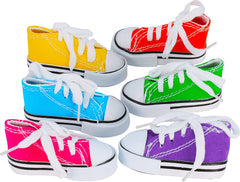 Pawlio™ Mini Sneaker Chewing Toys for Birds, 6-pack, colorful and durable bird toys designed for chewing and play.