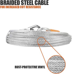 Pawlio™ heavy-duty 25ft dog tie-out cable, tangle-free runner with secure metal clip for outdoor pet safety and freedom.