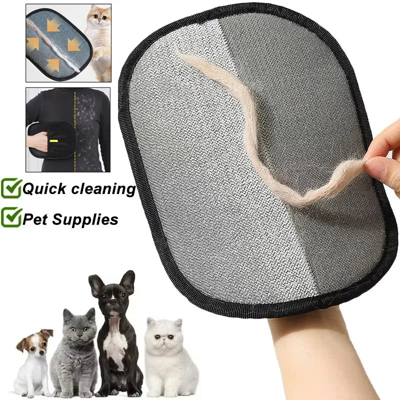 Pawlio™ Pet Hair Remover Grooming Glove with soft bristles for gentle pet hair removal and grooming.