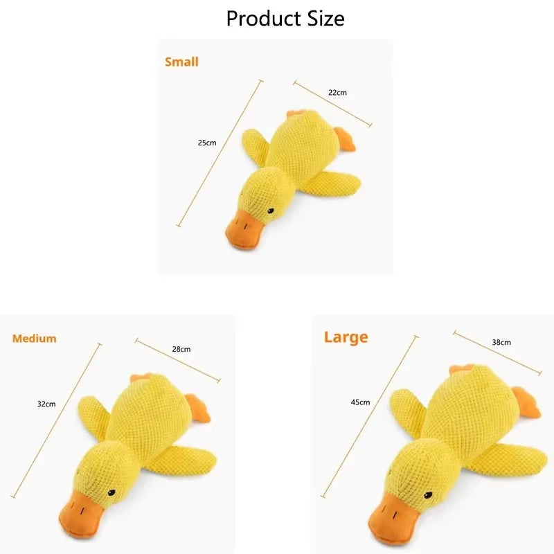 Pawlio™ Plush Duck Comfort Toy for dogs, soft and cuddly calming buddy with a friendly duck design, ideal for soothing pets.