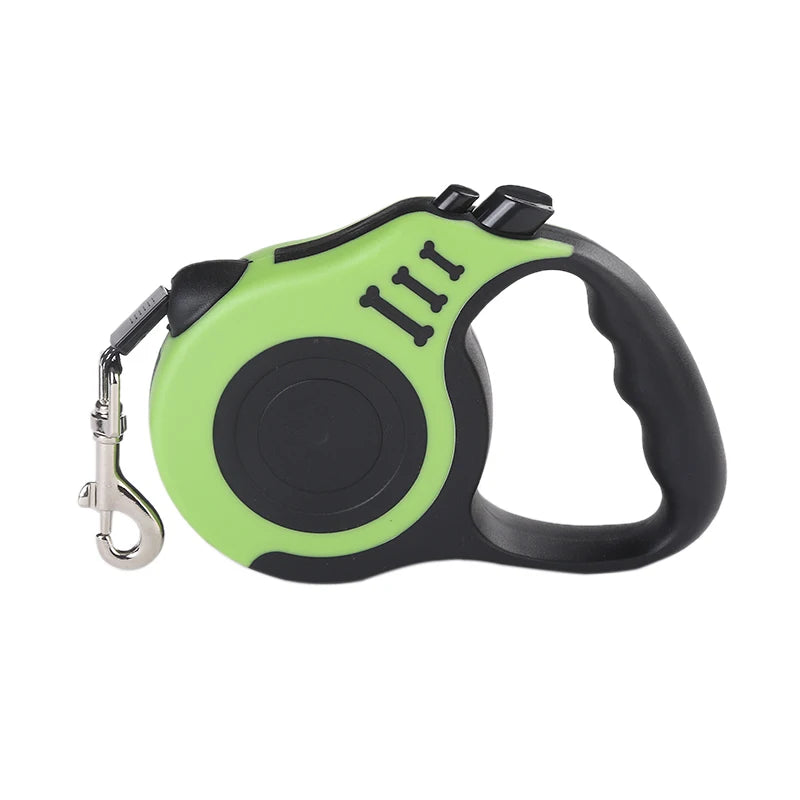 Pawlio™ Automatic Retractable Dog Leash in 3m and 5m lengths, featuring durable nylon lead and ergonomic handle for outdoor walks.