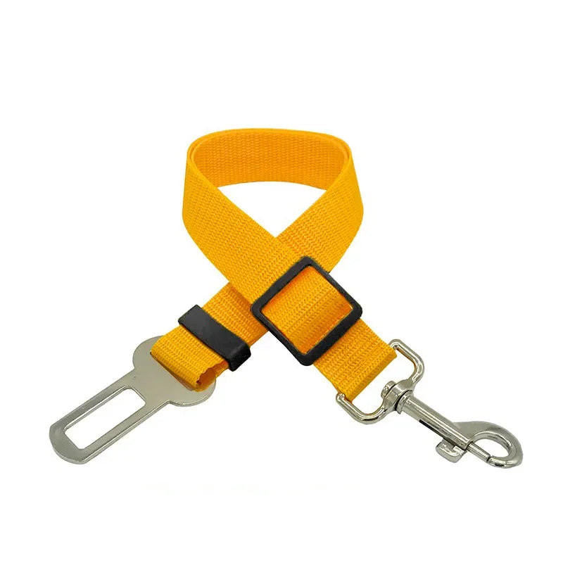 Pawlio™ adjustable dog car seat belt and safety harness with padded straps and clip for secure vehicle travel.