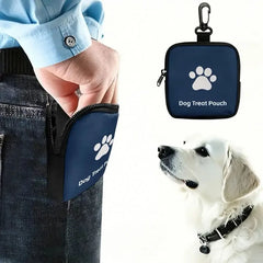 Pawlio™ portable dog training treat bag, hands-free pouch with clip and adjustable strap, designed for convenient pet training.