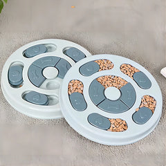 Pawlio™ Interactive Dog Puzzle Toy with treat compartments, designed to boost dog intelligence and mental stimulation.