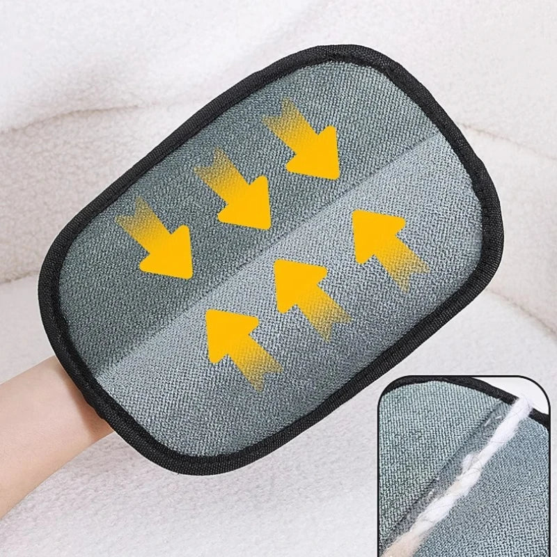 Pawlio™ Pet Hair Remover Grooming Glove showing soft silicone bristles for gentle pet hair removal and grooming.