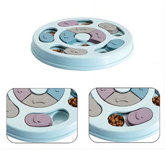Pawlio™ interactive dog puzzle toy with treat compartments, designed to boost dog IQ and mental stimulation.