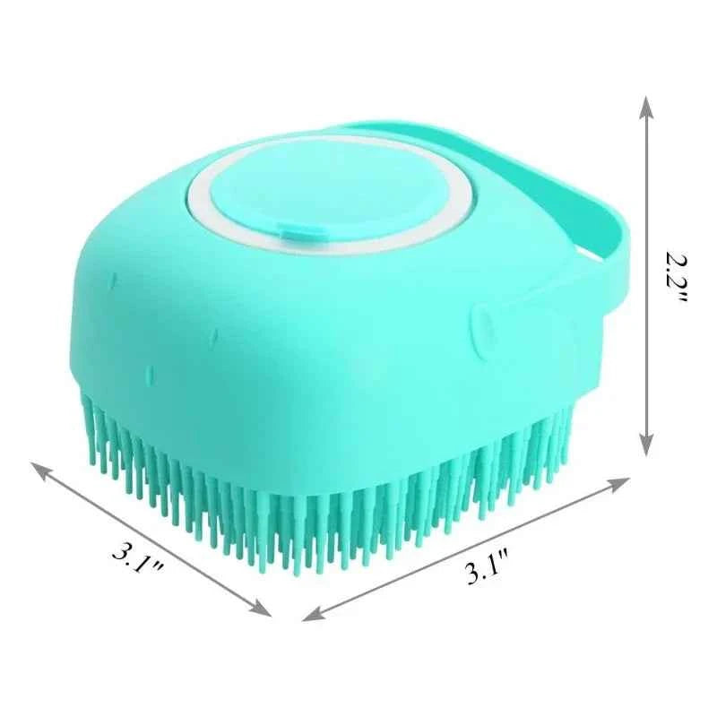 Pawlio™ Pet Shampoo Brush – Silicone Bath Massage Brush for Dogs & Cats