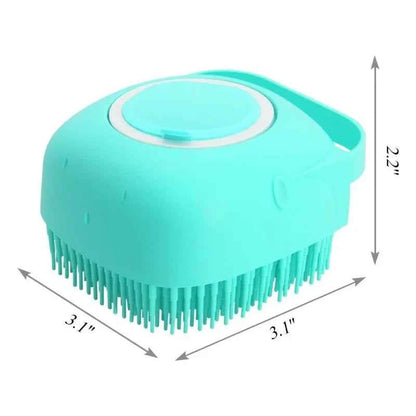 Pawlio™ Pet Shampoo Brush – Silicone Bath Massage Brush for Dogs & Cats