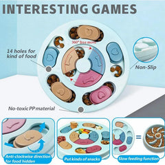 Pawlio™ interactive slow feeder and dog puzzle toy with multiple compartments for stimulating your dog's mental activity.