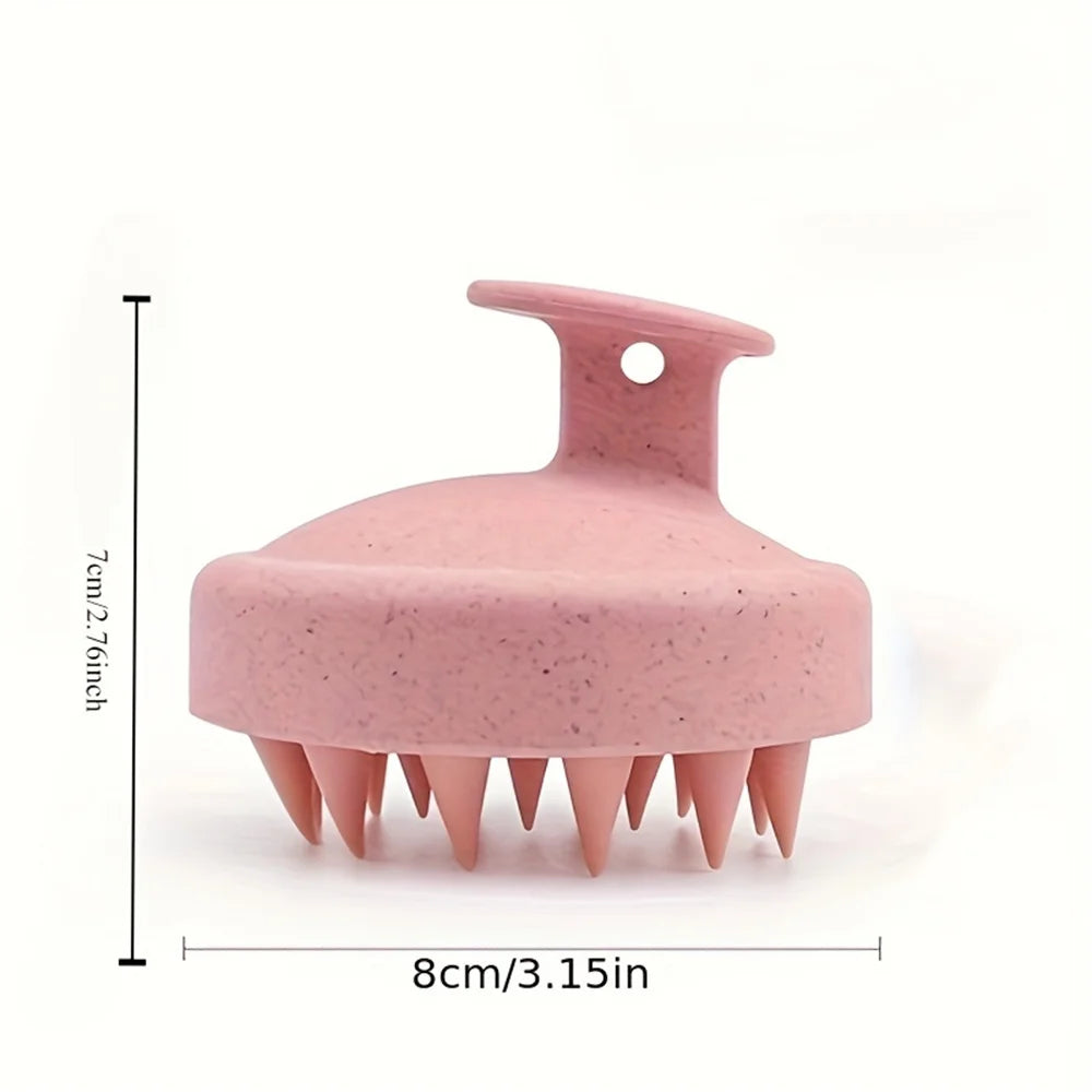 Pawlio silicone shampoo brush for scalp massage and hair washing, featuring a body massage brush for shower and salon haircare.