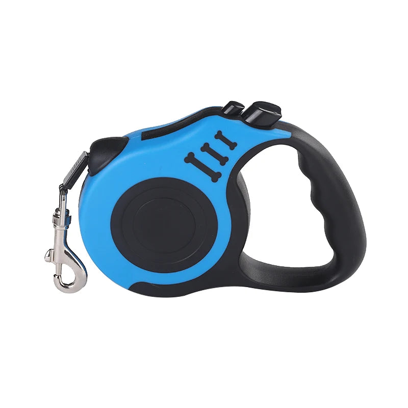 Pawlio™ Automatic Retractable Dog Leash with 3m and 5m durable lead, black and red adjustable leash for medium to large dogs