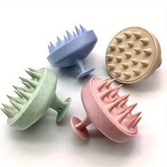 Pawlio silicone shampoo brush for scalp massage and hair washing, with soft bristles for gentle haircare and scalp cleaning.