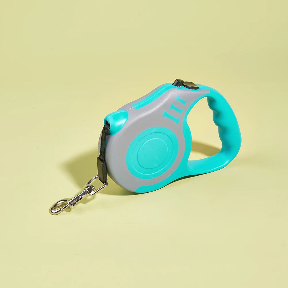 Pawlio™ automatic retractable dog leash in 3m and 5m lengths, durable lead with handle for easy control and safe walking.