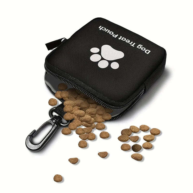 Pawlio™ portable dog training treat bag worn as a hands-free pouch, with adjustable strap and easy-access treat compartment.