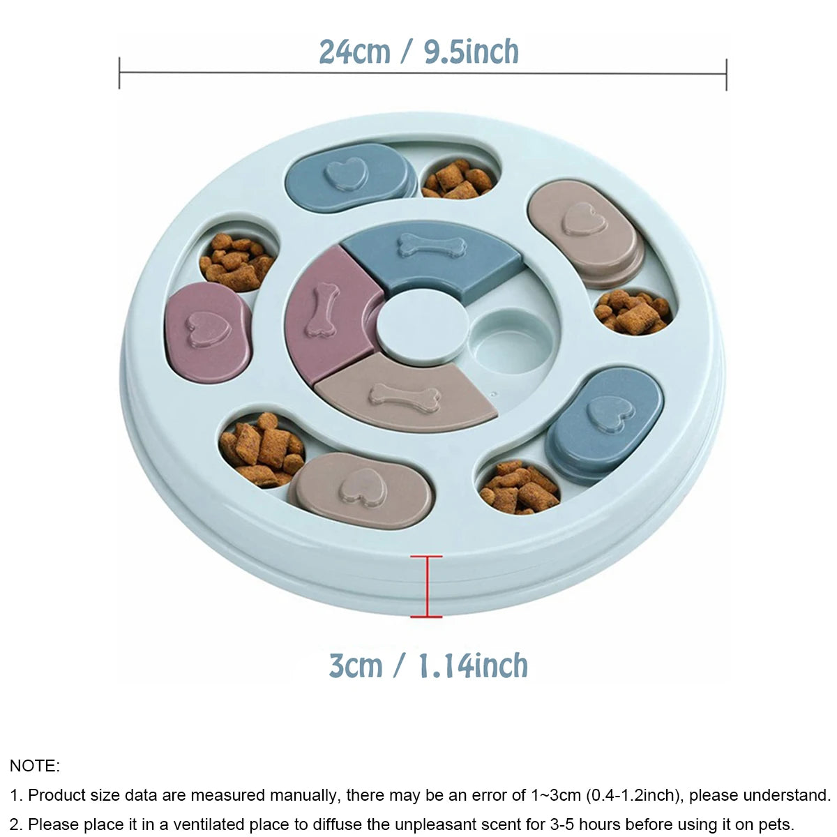 Pawlio™ Interactive Slow Feeder and Dog Puzzle Toy with multiple compartments and treats to challenge and entertain dogs.